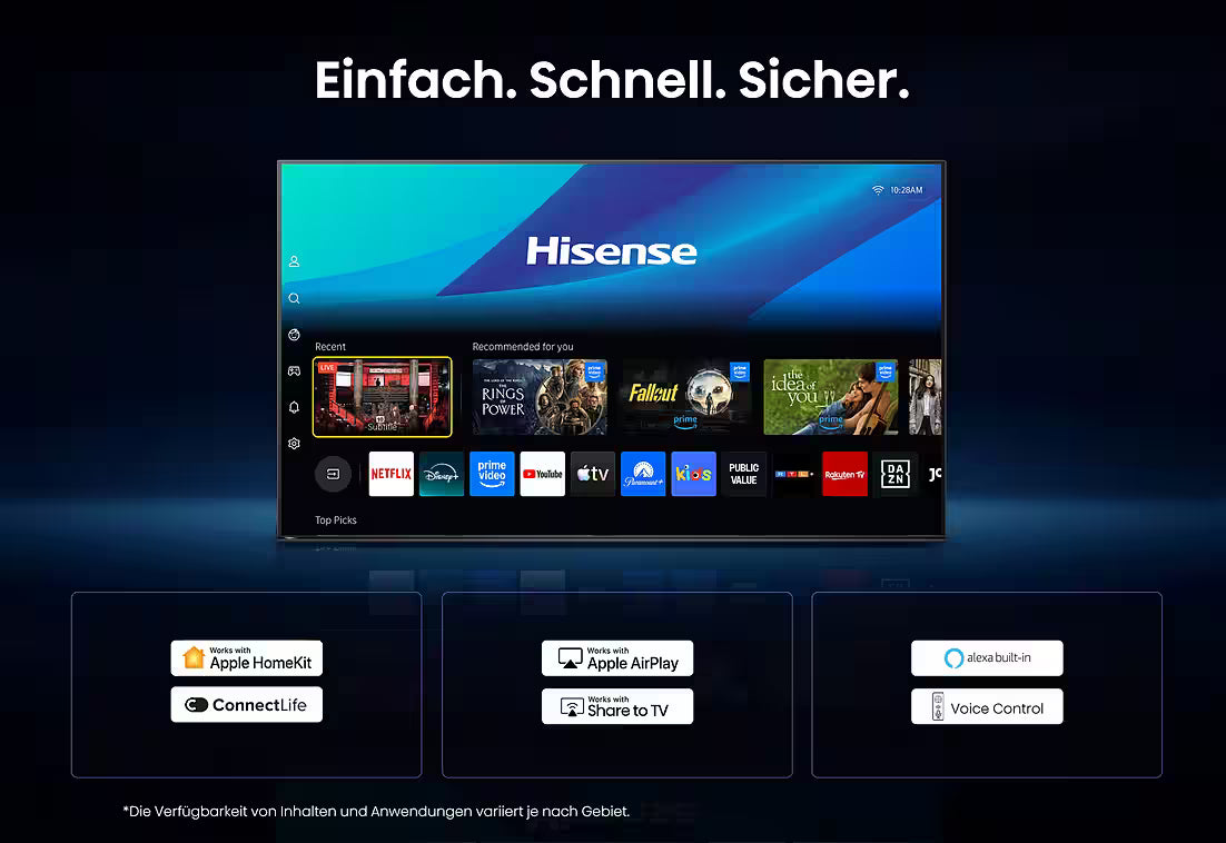 100E7DS PRO QLED-Fernseher