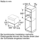 Bosch AccentLine BDC9111B0 - Serie 8 Dampfschublade mit 5 Jahre Garantie, Schwarz, 60 x 14 cm