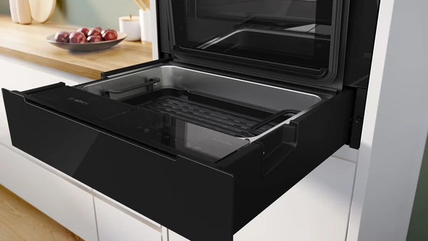 Bosch AccentLine BDC9111B0 - Serie 8 Dampfschublade mit 5 Jahre Garantie, Schwarz, 60 x 14 cm