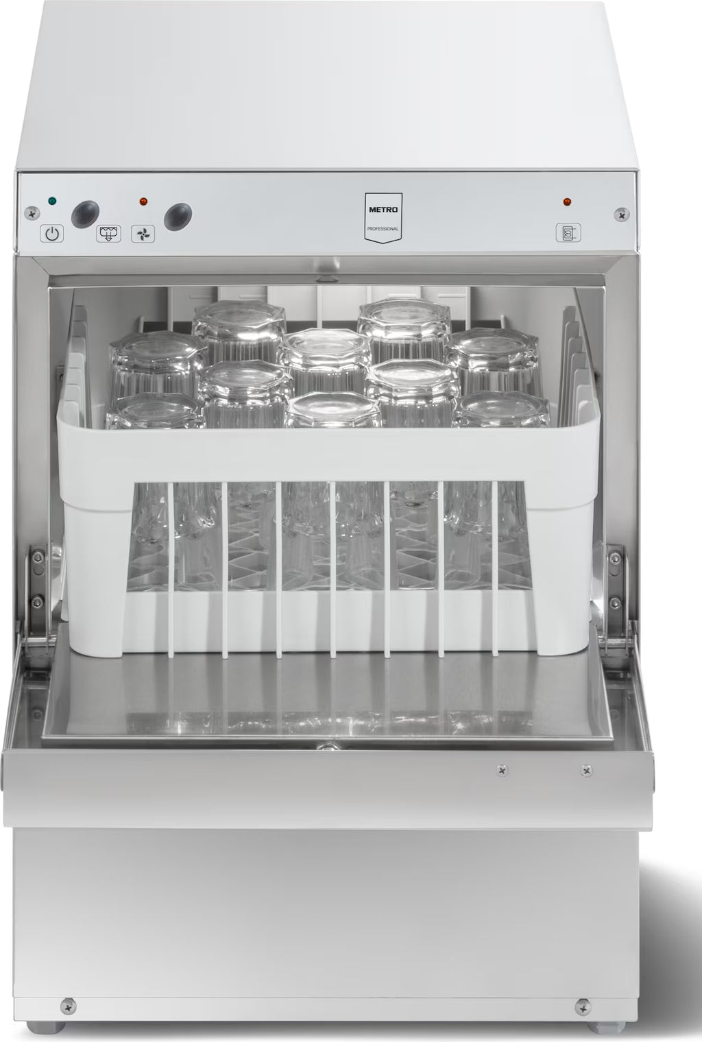 METRO Professional Gläserspüler GGW1001, Edelstahl, 42 x 47 x 63.5 cm, 230 V, 30 Waschgänge/h, Korb 35 x 35 cm, mit Ablaufpumpe