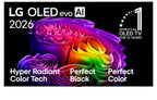 LG OLED55G68LW, 139,7 cm (55"), 3840 x 2160 Pixel, OLED evo, Smart-TV, WLAN, Schwarz