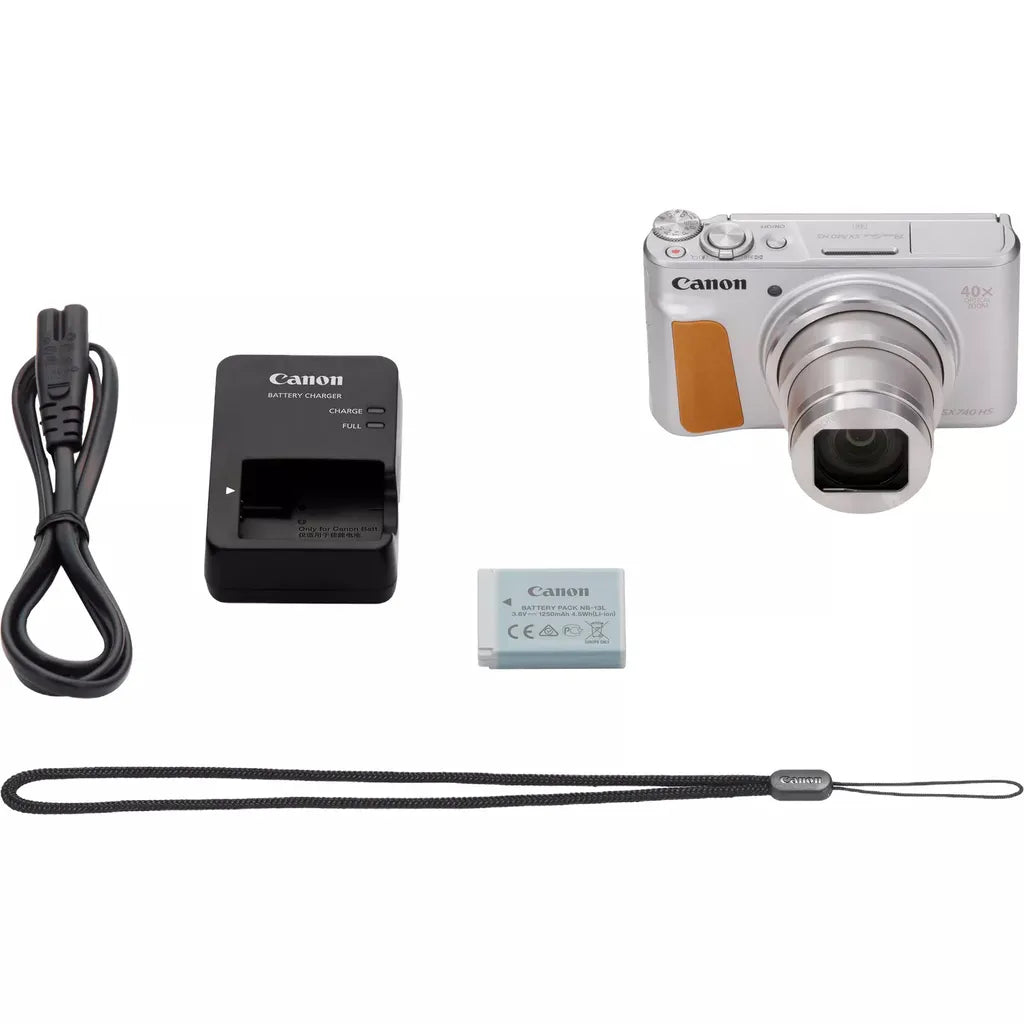 Canon PowerShot SX740 HS Lite Edition, 20,3 MP, 5184 x 3888 Pixel, CMOS, 40x, 4K Ultra HD, Silber