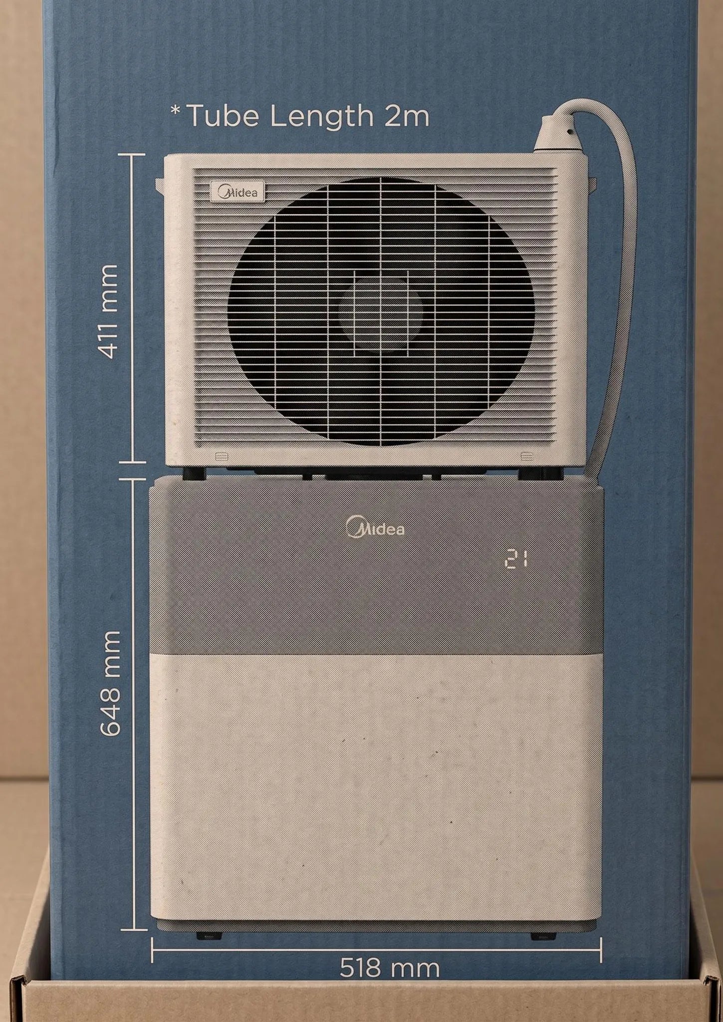 Midea PortaSplit Klimaanlage | 12.000 BTU | 3,5 kW | Kühlen & Heizen ️