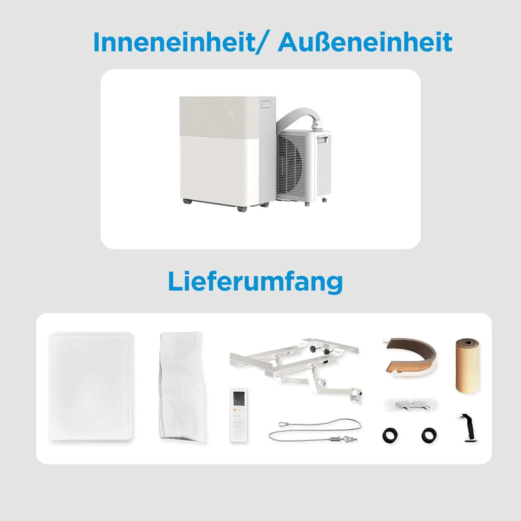Midea PortaSplit Klimaanlage | 12.000 BTU | 3,5 kW | Kühlen & Heizen ️