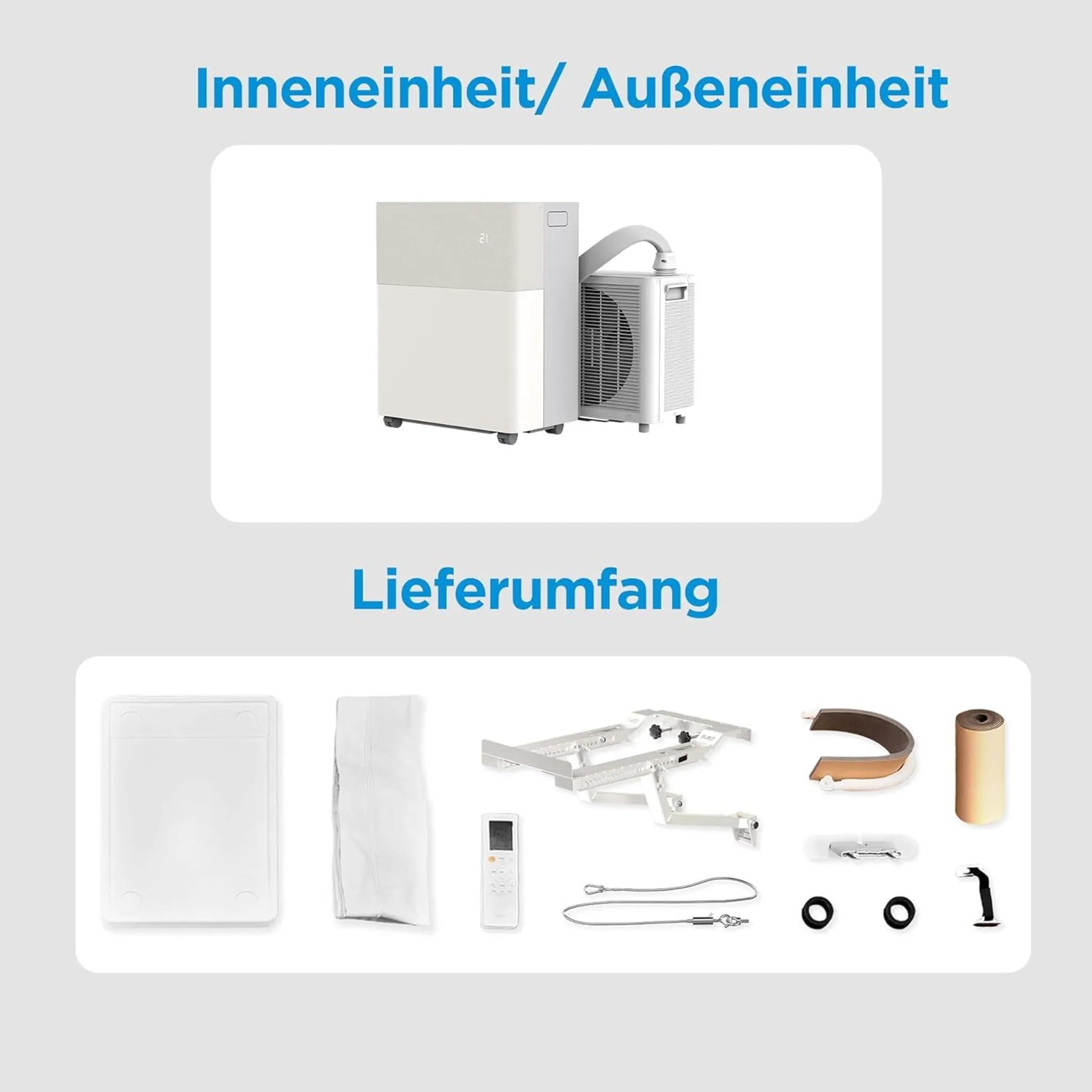 Midea PortaSplit Klimaanlage | 12.000 BTU | 3,5 kW | Kühlen & Heizen ️