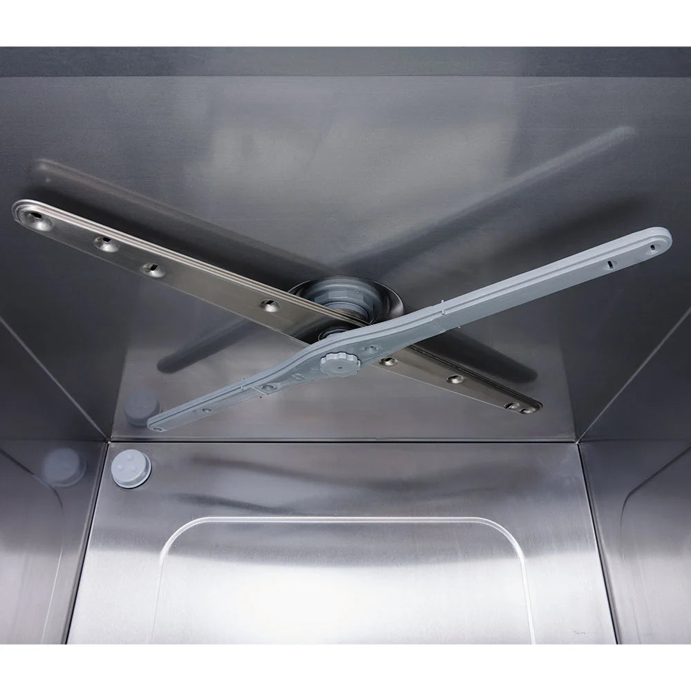Stalgast Edelstahl Geschirrspülmaschine Aqua A3 GN1/1 mit Klarspülmitteldosierpumpe, 2 Spülprogramme