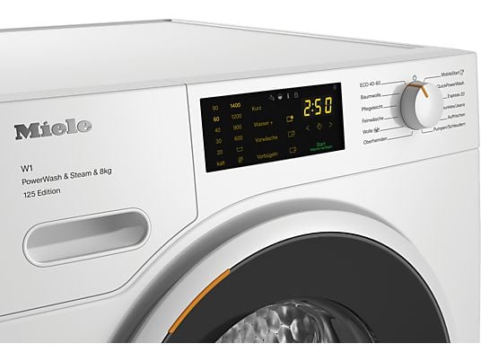 MIELE WWB380 WPS 125 Edition W1 White Edition Waschmaschine (8 kg, 1400 U/Min., A, Flusenfilter, Fremdkörperfilter)