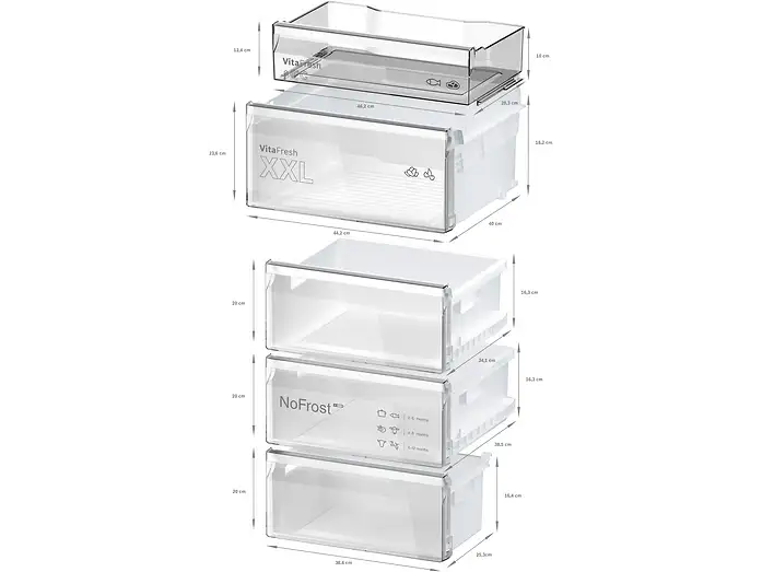 BOSCH KGN362LAF Serie 4 Kühlgefrierkombination (A, 321 l, 1860 mm hoch, Metall-Optik)