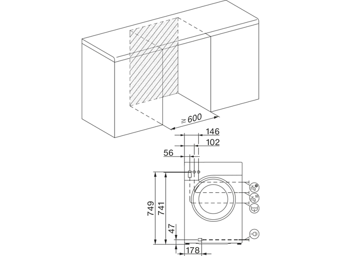 MIELE WWA120 WCS 8kg Active W1 White Edition Waschmaschine (8 kg, 1400 U/Min., A, Flusenfilter, Fremdkörperfilter)