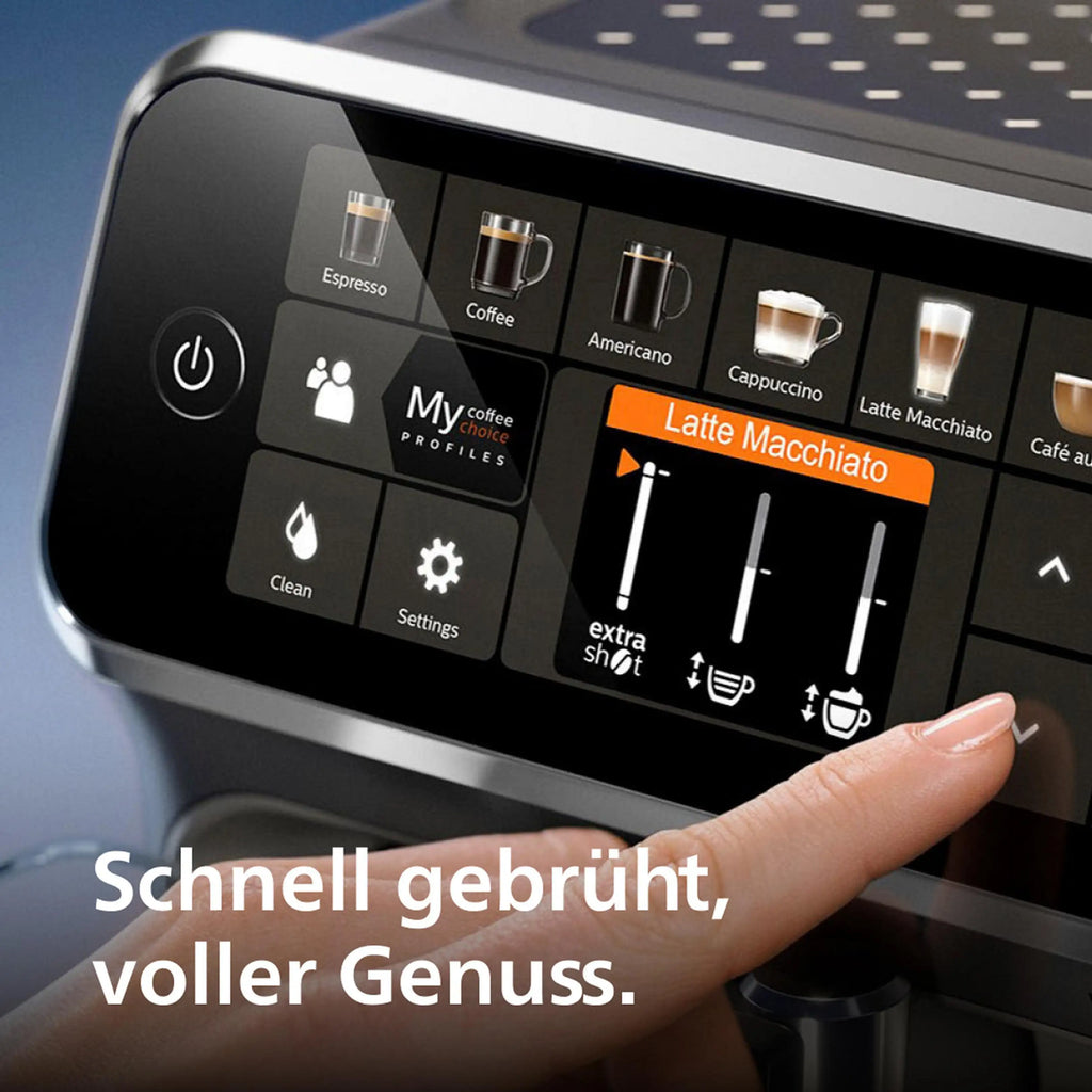 PHILIPS EP5447/90 Serie 5400 LatteGo 11 Kaffeespezialitäten Kaffeevollautomat Schwarz/Chrom