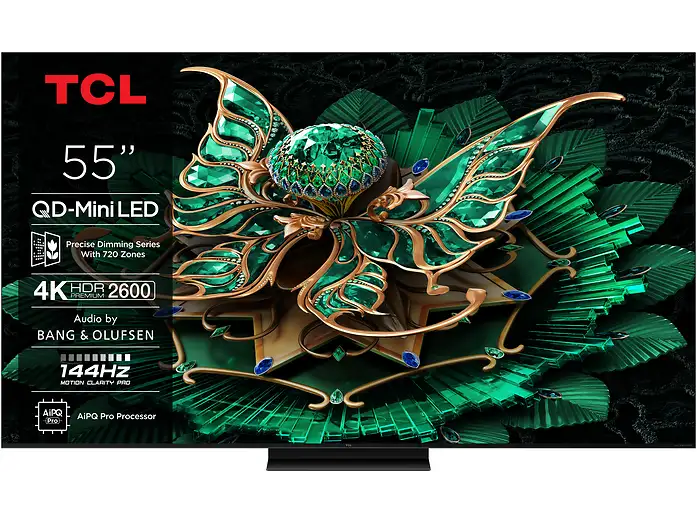 TCL 55C7K QD-Mini-LED Google TV (Flat, 55 Zoll / 138,8 cm, HDR 4K, SMART TV)