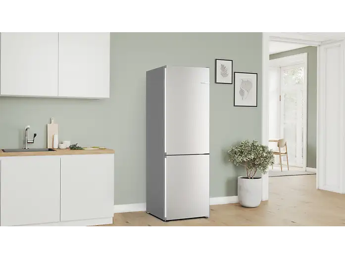 BOSCH KGN362LAF Serie 4 Kühlgefrierkombination (A, 321 l, 1860 mm hoch, Metall-Optik)