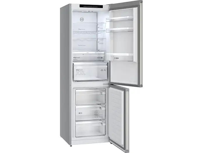 BOSCH KGN362LAF Serie 4 Kühlgefrierkombination (A, 321 l, 1860 mm hoch, Metall-Optik)