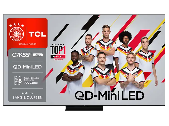 TCL 55C7K QD-Mini-LED Google TV (Flat, 55 Zoll / 138,8 cm, HDR 4K, SMART TV)