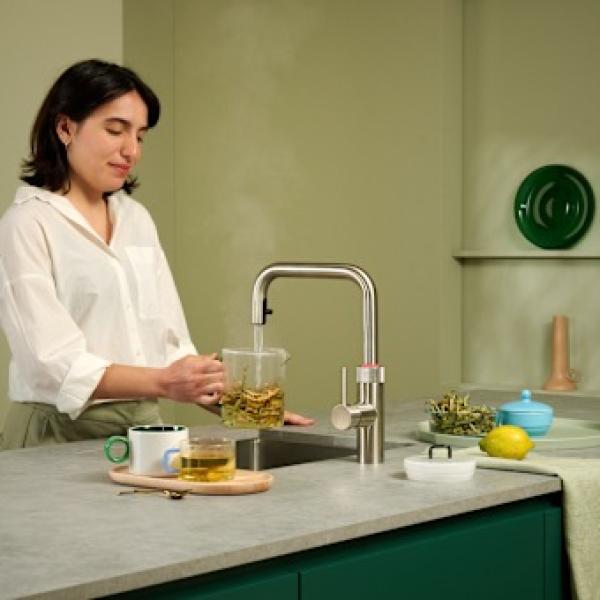 Quooker Flex Square | Reservoirs PRO3 | CUBE & Filter | Voll-Edelstahl | sofort-Kochend-Wasserhahn