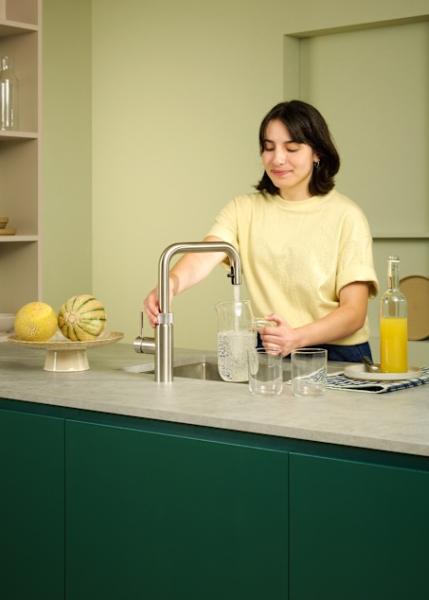 Quooker Flex Square | Reservoirs PRO3 | CUBE & Filter | Voll-Edelstahl | sofort-Kochend-Wasserhahn