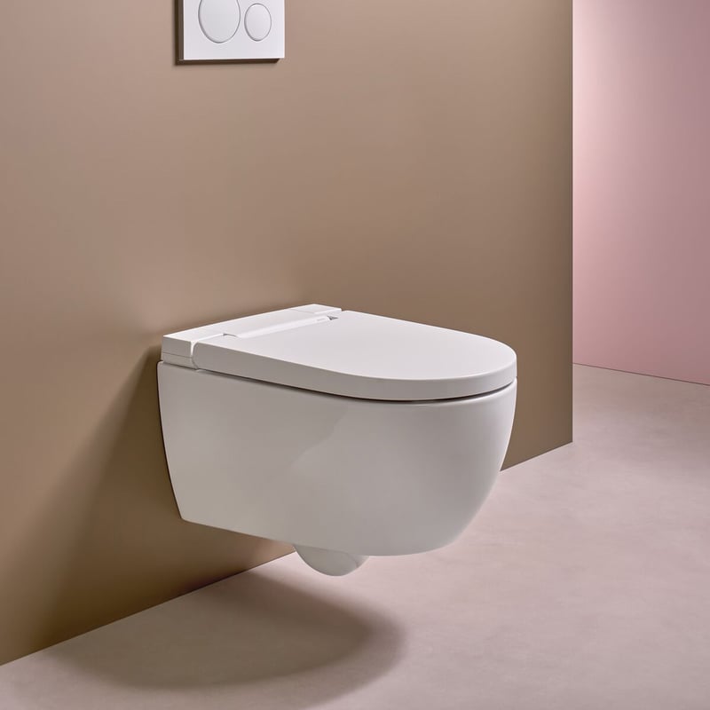 Geberit AquaClean Alba Wand-Dusch-WC mit TurboFlush, mit WC-Sitz mit KeraTect, weiß