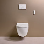Geberit AquaClean Alba Wand-Dusch-WC mit TurboFlush, mit WC-Sitz mit KeraTect, weiß