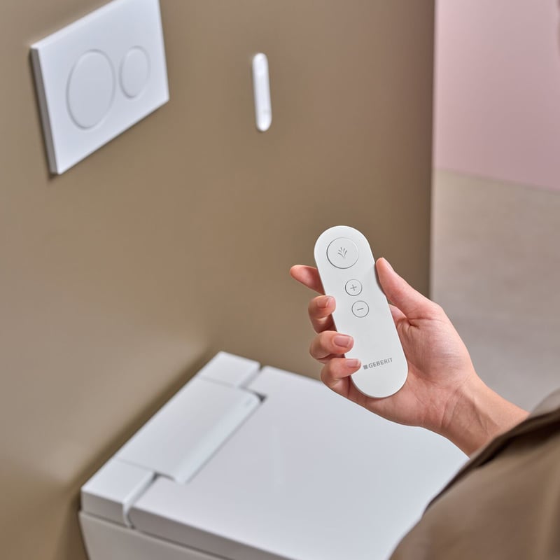 Geberit AquaClean Alba Wand-Dusch-WC mit TurboFlush, mit WC-Sitz mit KeraTect, weiß