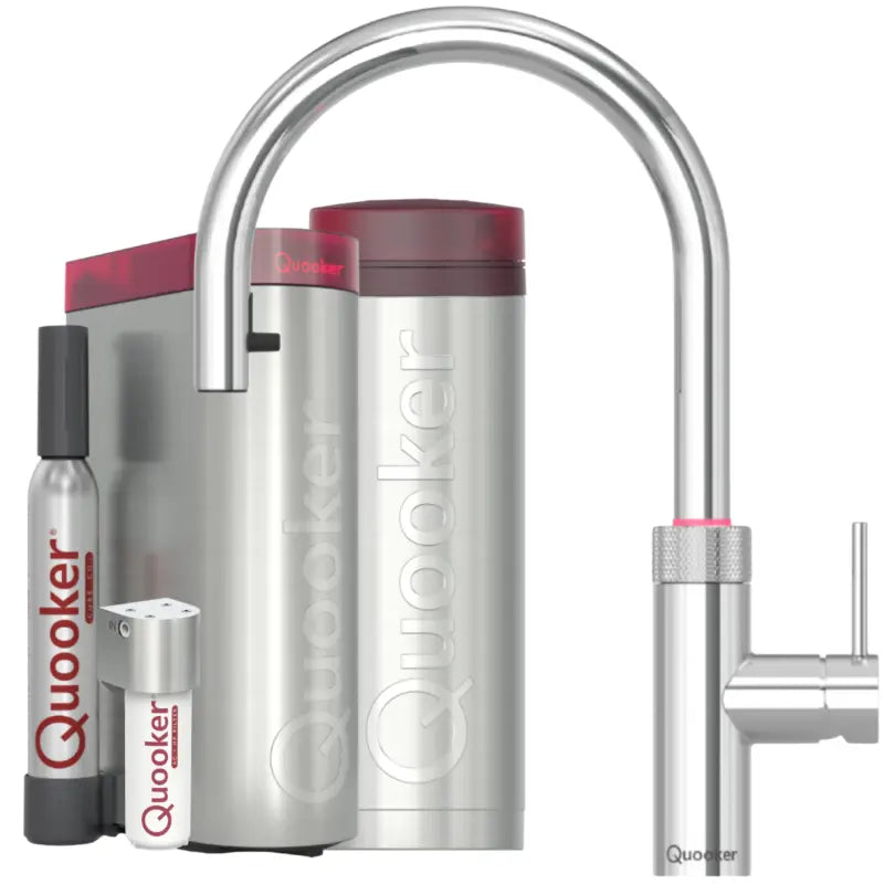 Quooker Flex Round PRO3 CUBE verchromt glänzend *7 Jahre Garantie & CUBE Filter Starter Paket* FXRCHR PRO3 CUBE2